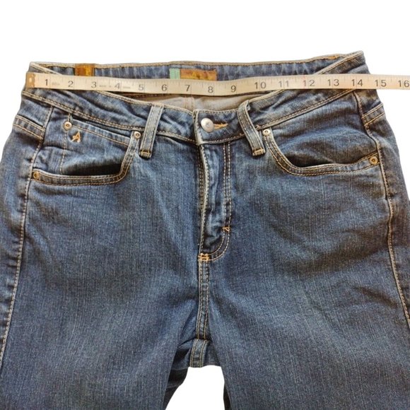 Aura Jeans Womens 8 Petite Short Rise Embroidered Straight - Picture 3 of 16